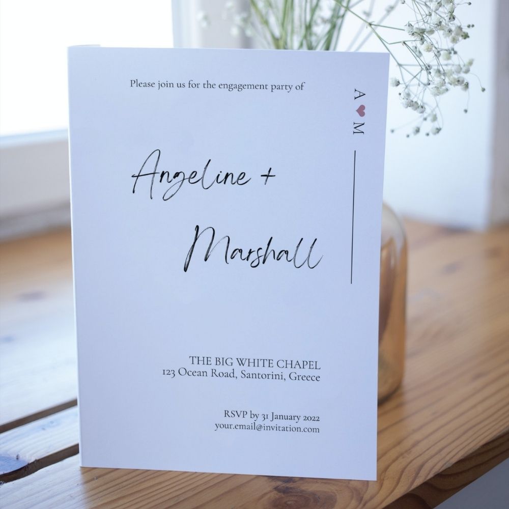 ANGELINE Minimalist Engagement Party Invitation