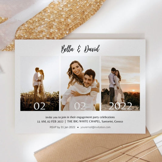 BELLA Minimalist Engagement Party Invitation