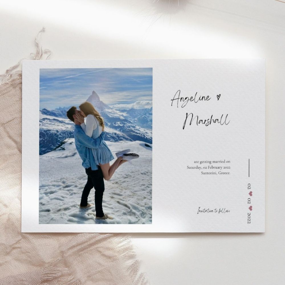 ANGELINE Minimalist Save the Date