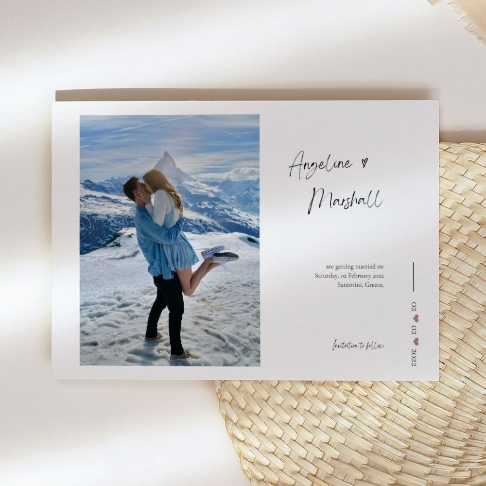 ANGELINE Minimalist Save the Date