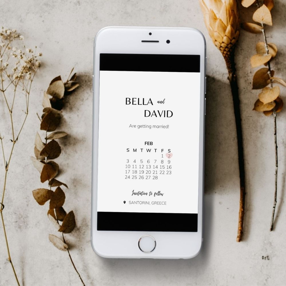 BELLA Minimalist Save the Date