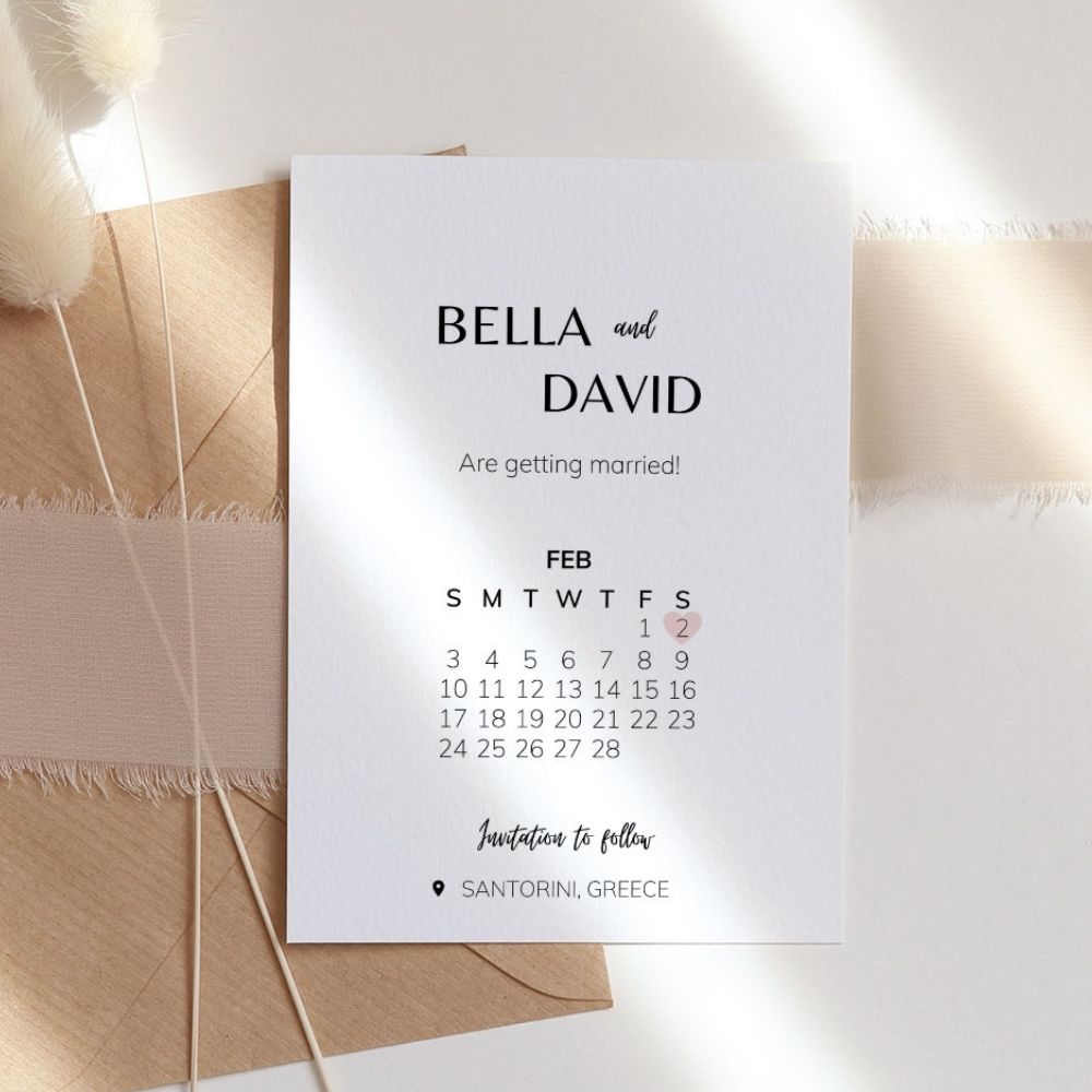 BELLA Minimalist Save the Date