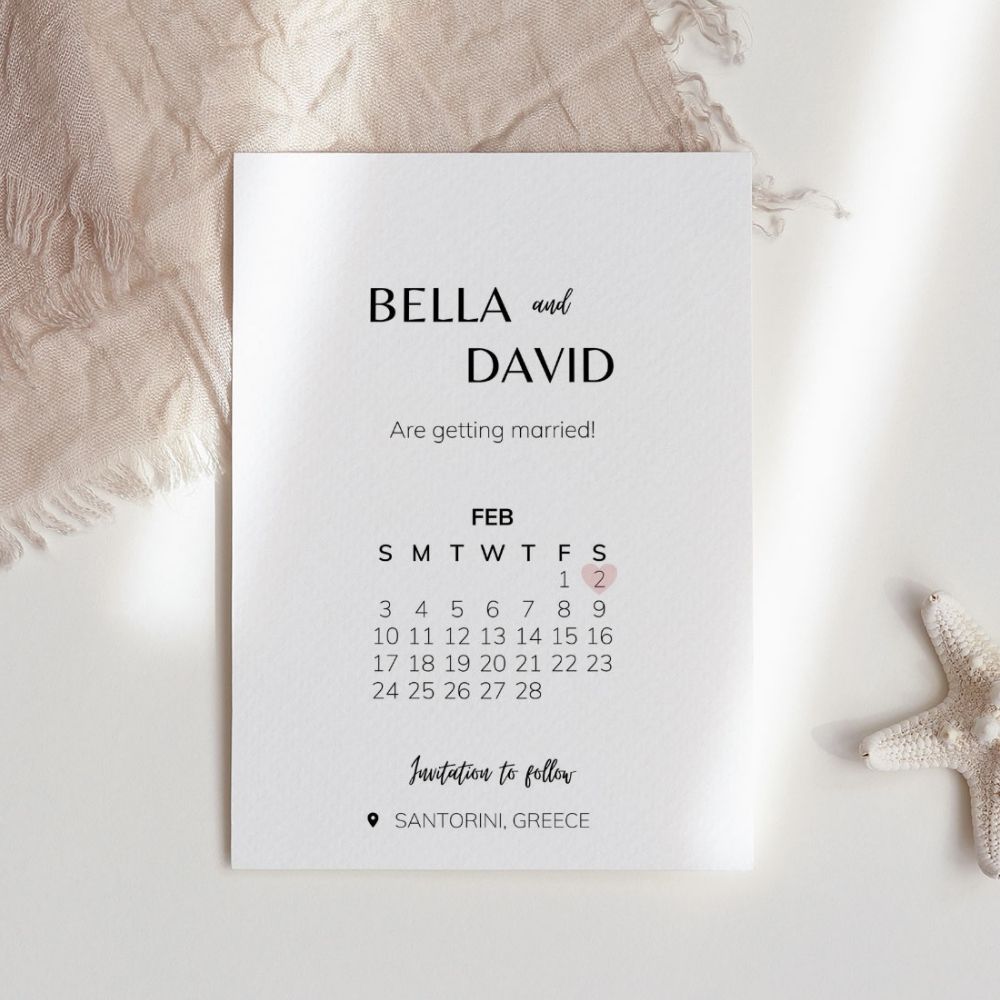 BELLA Minimalist Save the Date