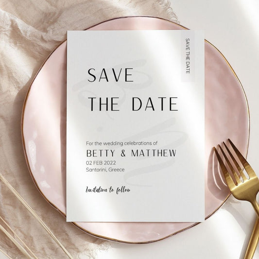 BETSEY Minimalist Save the Date