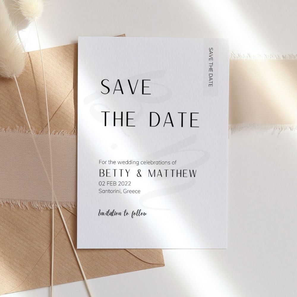 BETSEY Minimalist Save the Date