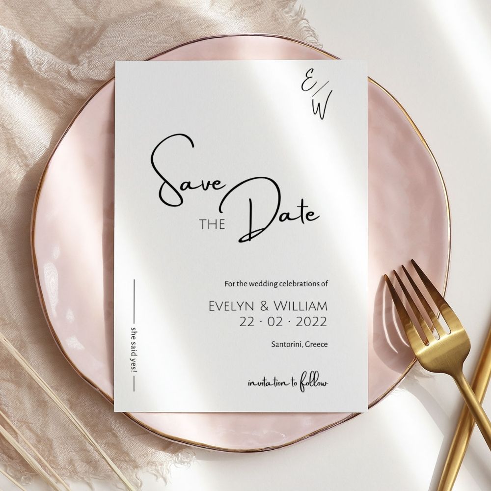 JULIANNE Minimalist Save the Date