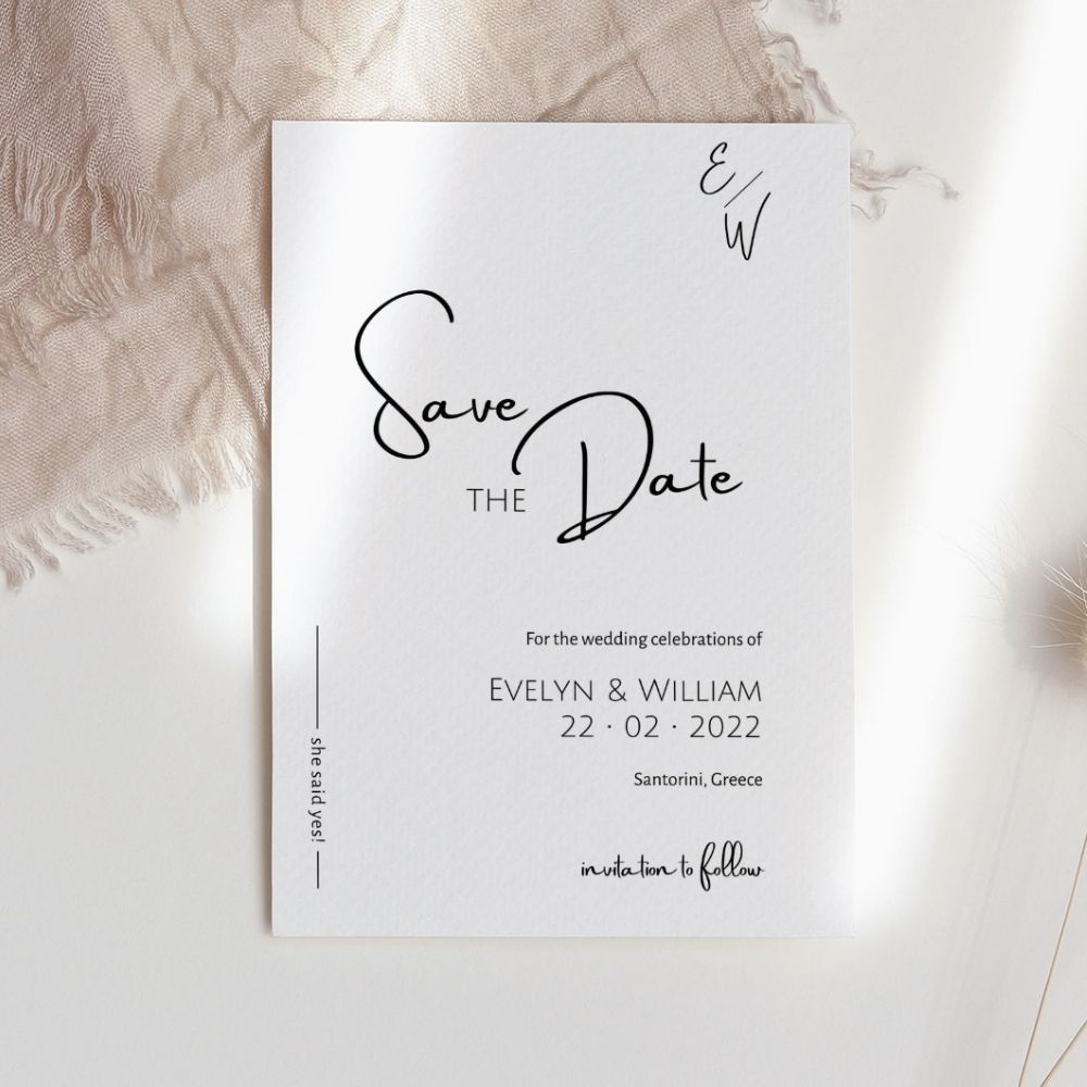 JULIANNE Minimalist Save the Date