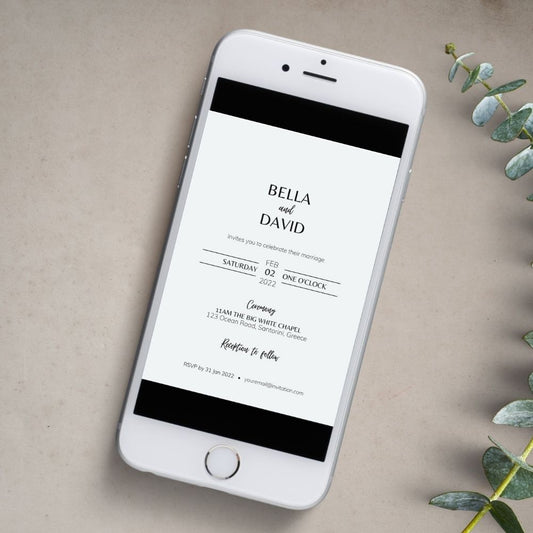 BELLA Minimalist Wedding Invitation