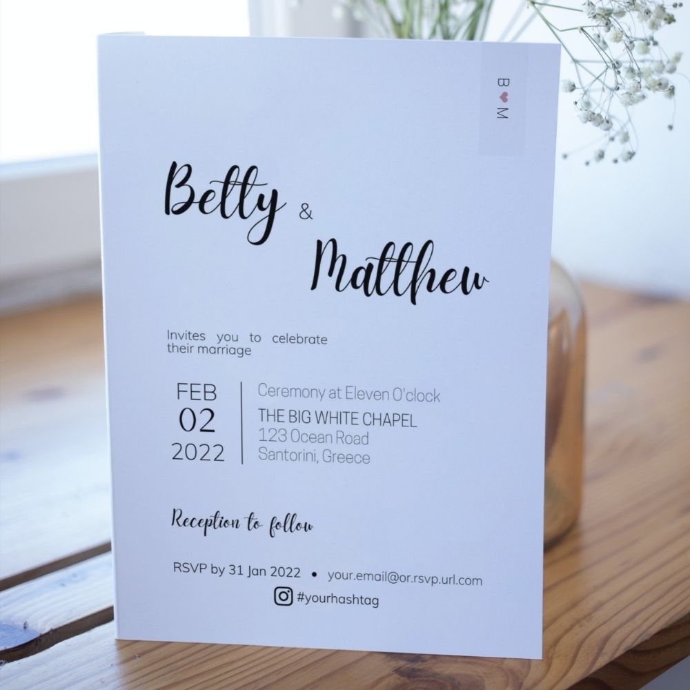 BETSEY Minimalist Wedding Invitation