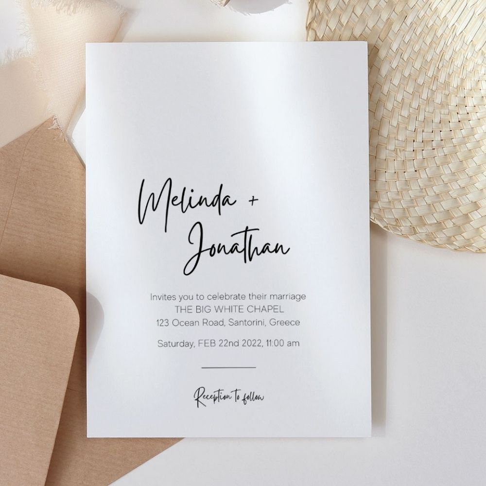 GISELLE Minimalist Wedding Invitation