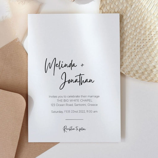 GISELLE Minimalist Wedding Invitation