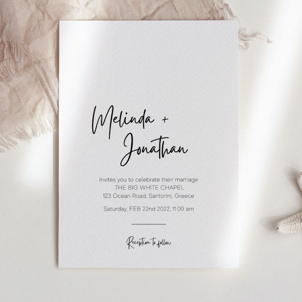 GISELLE Minimalist Wedding Invitation