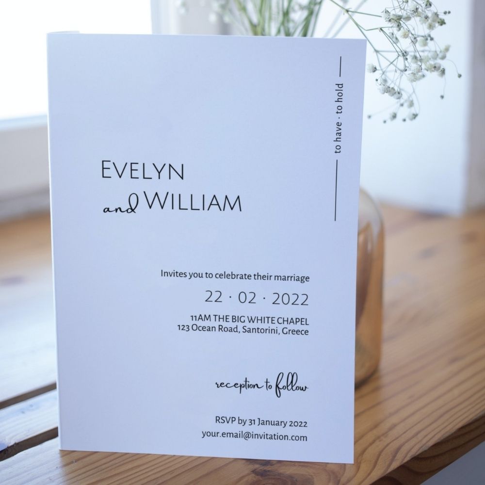 JULIANNE Minimalist Wedding Invitation