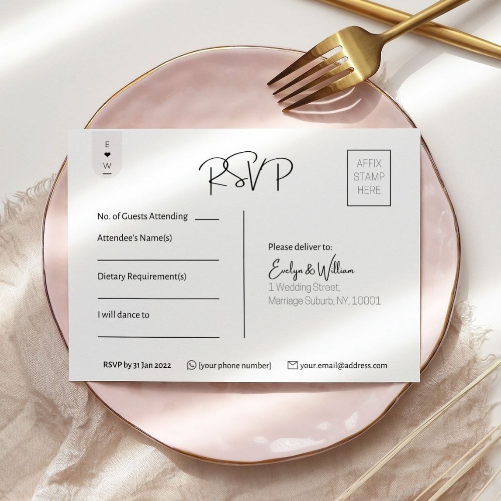 AMSIE Minimalist RSVP Card