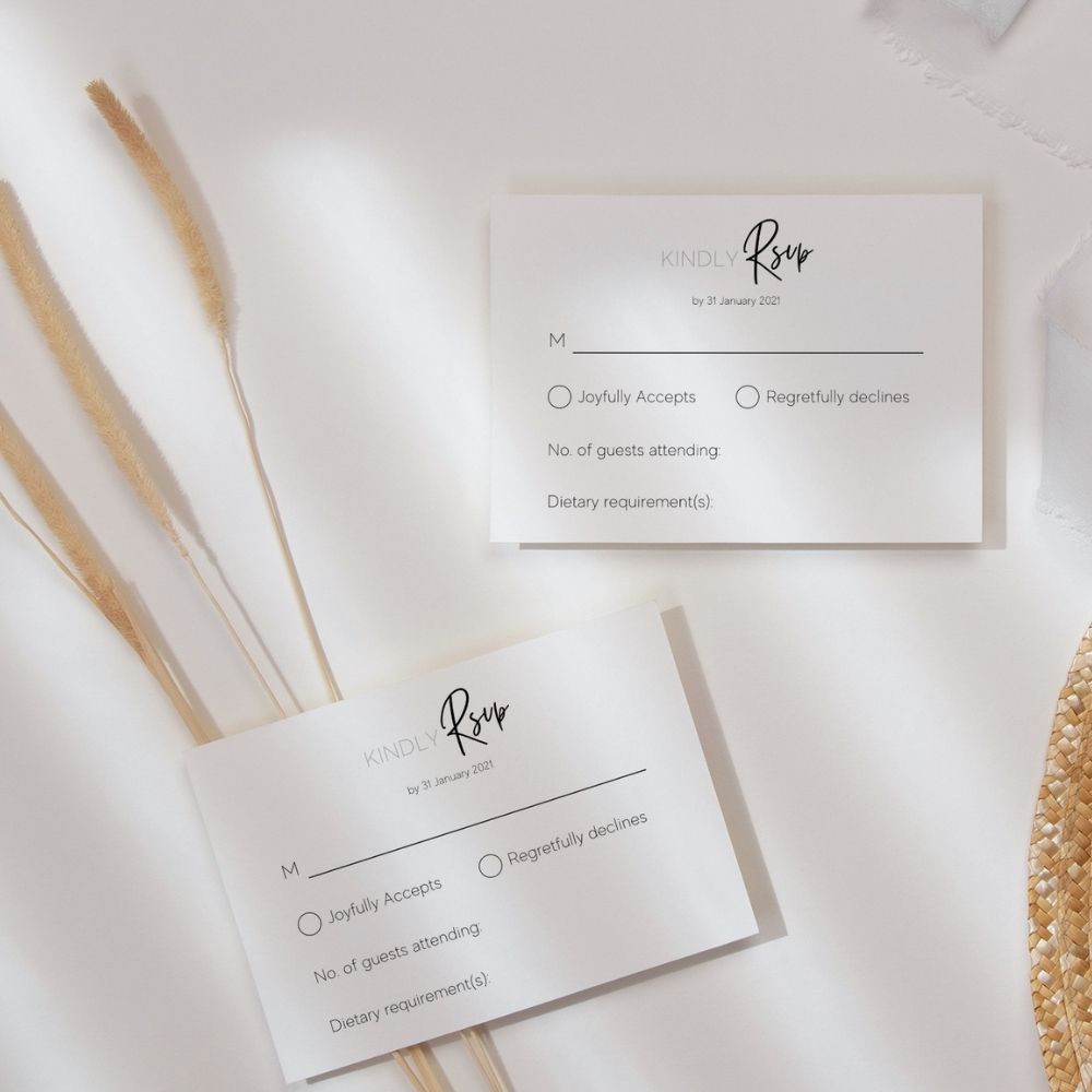 GISELLE Minimalist RSVP Card