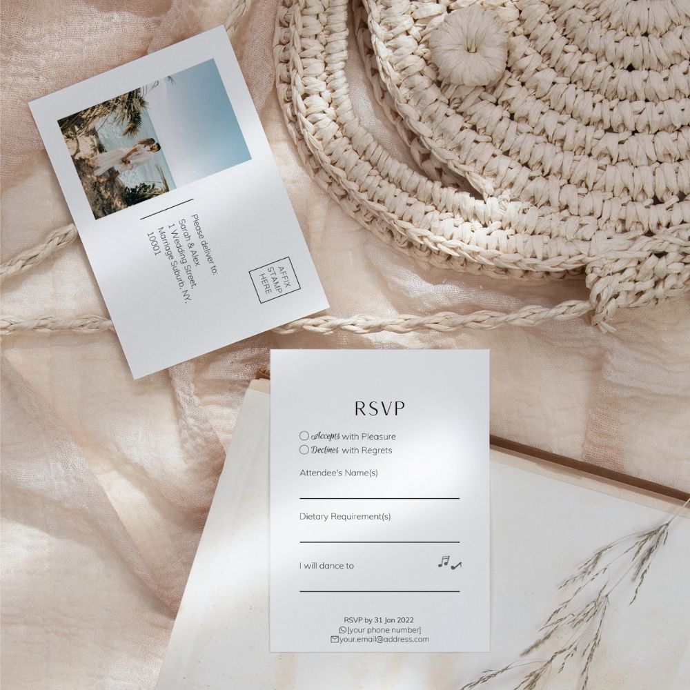 VIVIANNA Minimalist RSVP Card