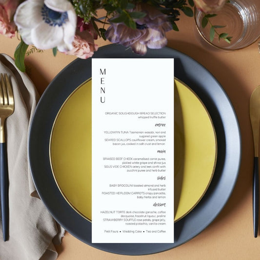 VIVIANNA Minimalist Dinner menu