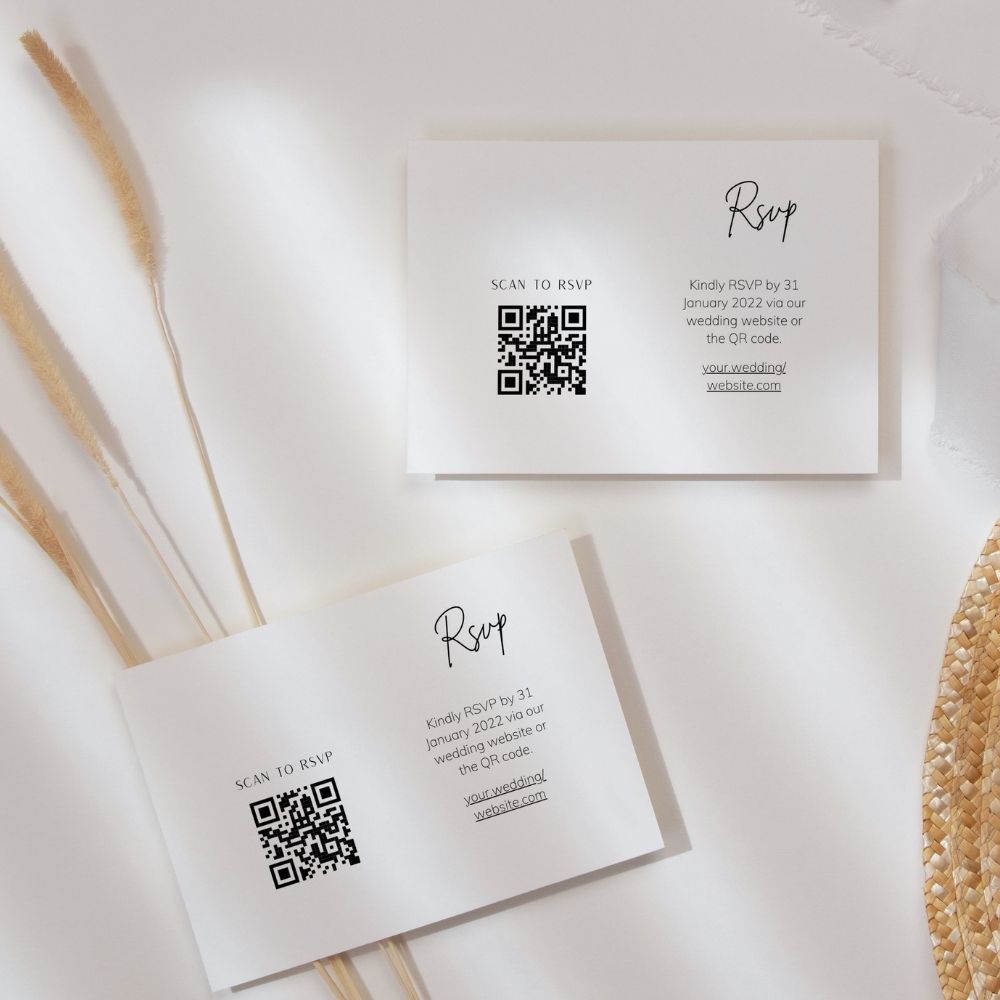 Britney Minimalist Wedding Invitation 3-piece Suite