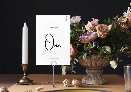 AMSIE Minimalist Table Numbers