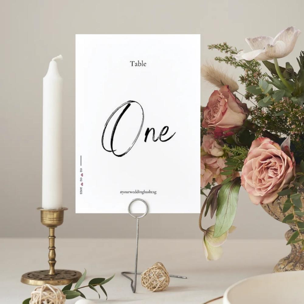 ANGELINE I Minimalist Table Numbers