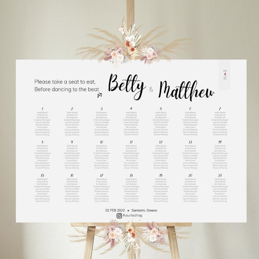 BETSEY Minimalist Seating Chart