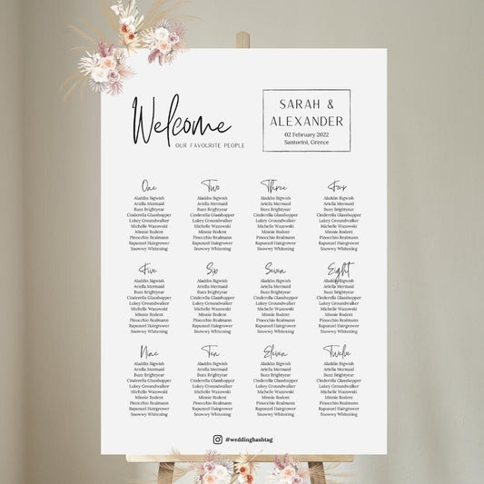 THYME Minimalist Seating Chart