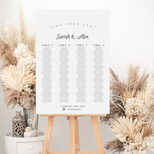 VIVIANNA I Minimalist Seating Chart