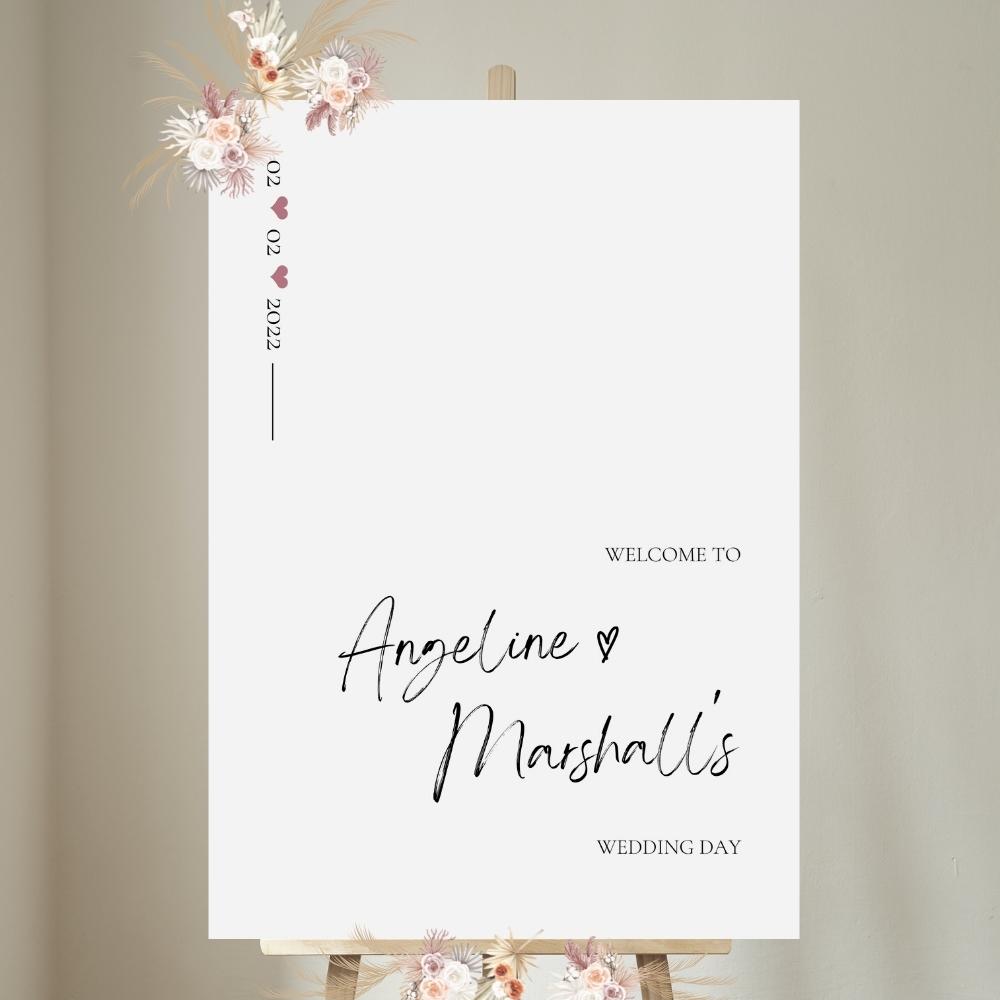 ANGELINE Minimalist Welcome Sign