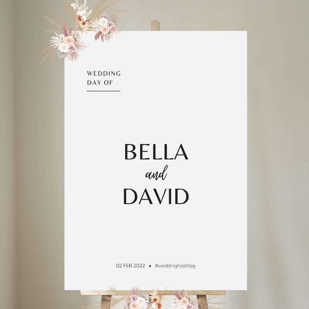 BELLA Minimalist Welcome Sign