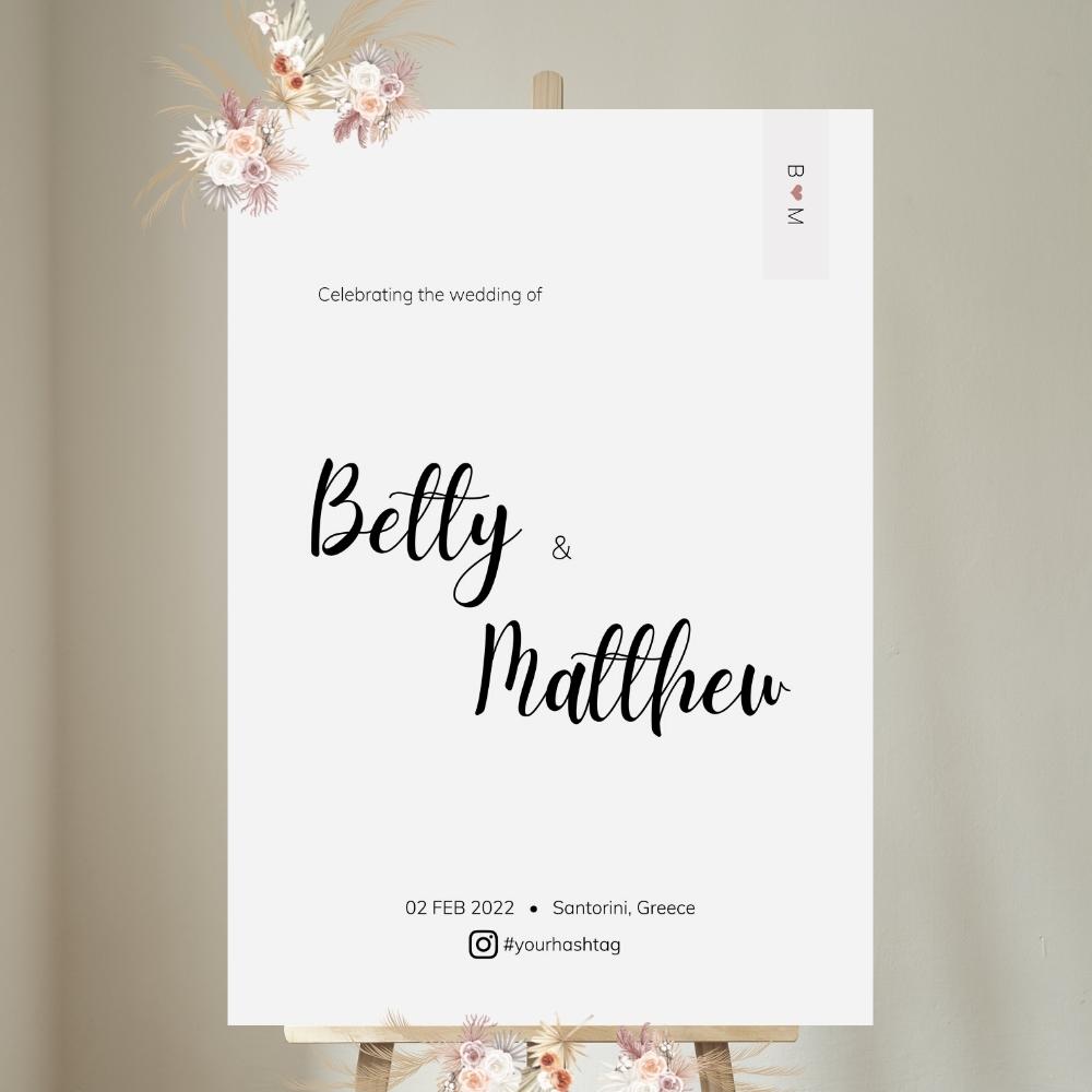 BETSEY Minimalist Welcome Sign