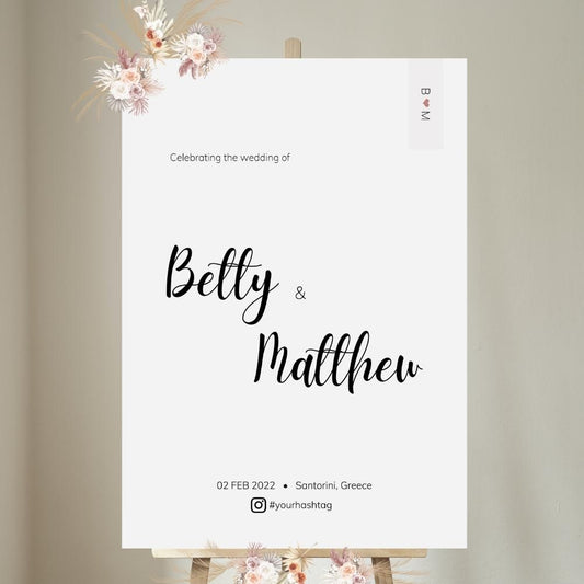 BETSEY Minimalist Welcome Sign