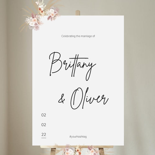 BRITNEY Minimalist Welcome Sign